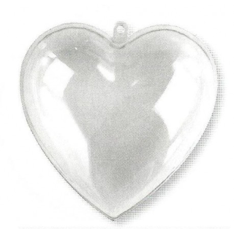 Coeur en acryl séparable en deux parties 6 cm