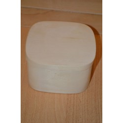 Boîte carrée en copeaux de bois 14 x 14 x 8 cm