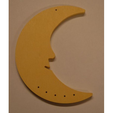Lune en bois pour mobile ou carillon