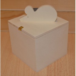 Boîte pour ficelle souris en bois (avec ficelle)