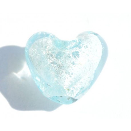 Petit coeur turquoise 10x10 mm