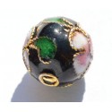 Ronde à inclusions 8 mm noire