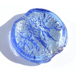 Ronde plate bleu saphir 20 mm
