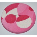 Perle Fimo ronde 45 mm rose