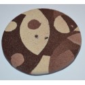 Perle Fimo ronde 45 mm brune