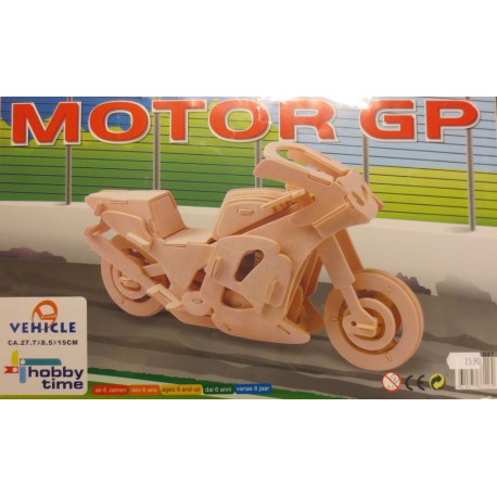 Maquette en bois moto GP