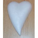 Coeur en sagex courbé plat 12 cm
