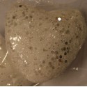 Coeur en sagex glitter 6 cm (4 pièces)