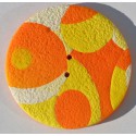 Perle Fimo ronde 45 mm orange