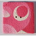 Perle Fimo carrée 40 mm rose