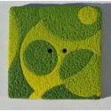 Perle Fimo carrée 40 mm verte