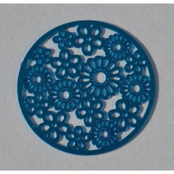 Grille métallique ronde 20 mm turquoise