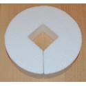 Rond en sagex troué 17,5 x 4 cm
