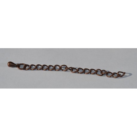Chaînette de rallonge 6 cm cuivrée Chaînette de rallonge 6 cm cuivrée