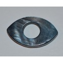 Navette évidée bleu gris 25x15mm