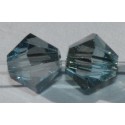 Toupie Swaro 4mm Aquamarine Satin
