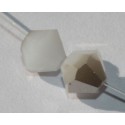 Toupie Swaro 4mm White Alabaster Satin