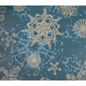 Feuille Décopatch 30x38.5cm Flocons argent pétrole 521