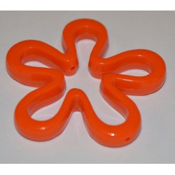 Fleur évidée 45 mm orange