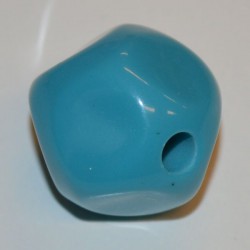 Perle à facettes acryl 14 mm turquoise