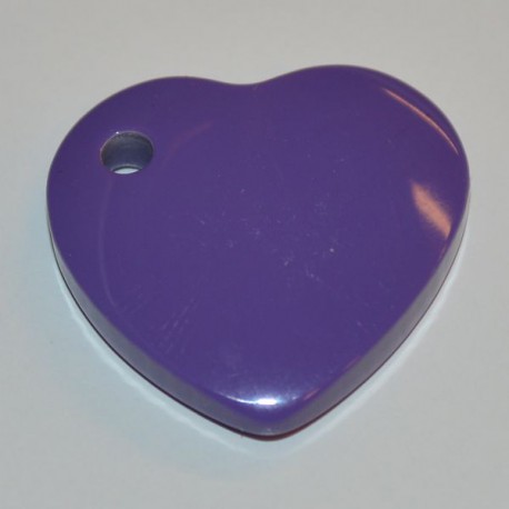 Coeur acryl 25 mm violet