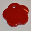 Fleur acryl 25 mm rouge