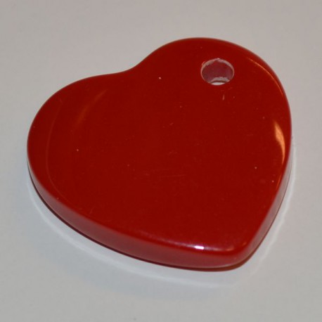 Coeur acryl 25 mm rouge