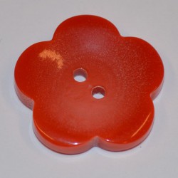 Bouton pvc fleur rouge