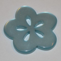 Fleur résine 30 mm bleue