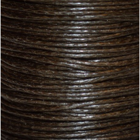 Coton ciré 0.5 mm brun foncé