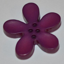 Fleur résine 3 cm aubergine
