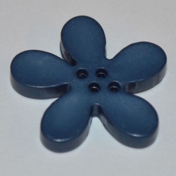 Fleur résine 3 cm bleu jeans