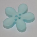 Fleur résine 3 cm turquoise