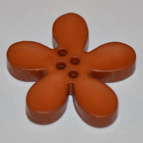 Fleur résine 3 cm caramel