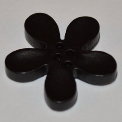 Fleur résine 3 cm noire