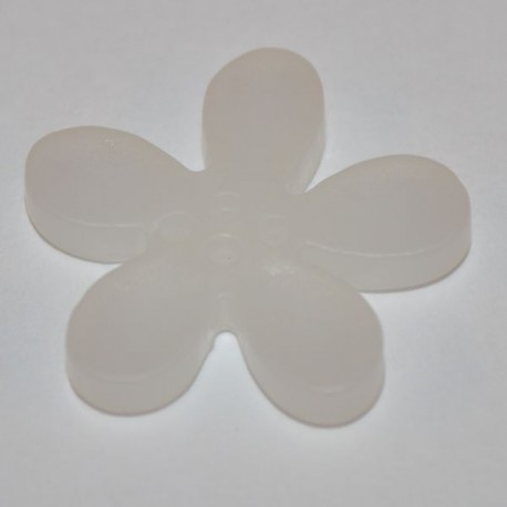 Fleur résine translucide 3 cm blanche