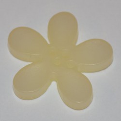 Fleur résine translucide 3 cm ivoire