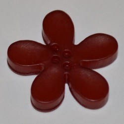Fleur résine translucide 3 cm rouge