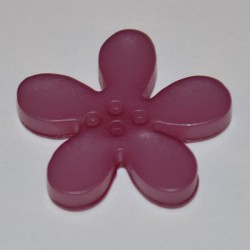 Fleur résine translucide 3 cm mauve
