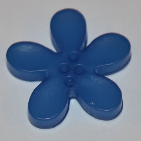 Fleur résine translucide 3 cm bleue
