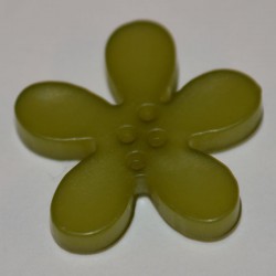 Fleur résine translucide 3 cm verte
