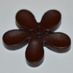 Fleur résine translucide 3 cm brune