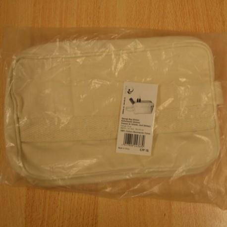 Trousse de toilette en coton nature 25 x 15 cm Trousse de toilette en coton nature 25 x 15 cm