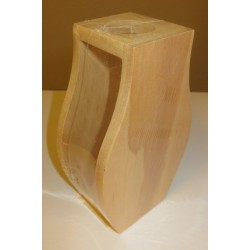Vase en bois avec éprouvette 8,3 x 5 x 14 cm