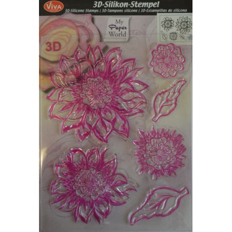 Tampon silicone 3D Flower Amelia