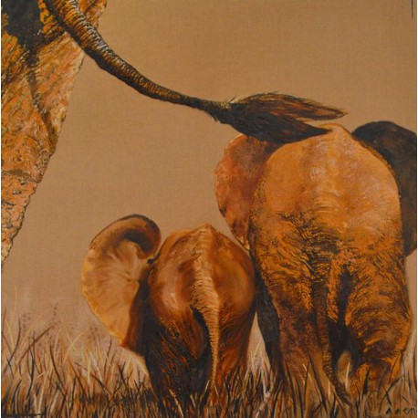 Carte 14 x 14 cm Bébé éléphant 2