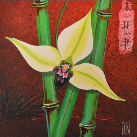 Carte 14 x 14 cm Orchidée 1