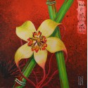 Carte 14 x 14 cm Orchidée 2
