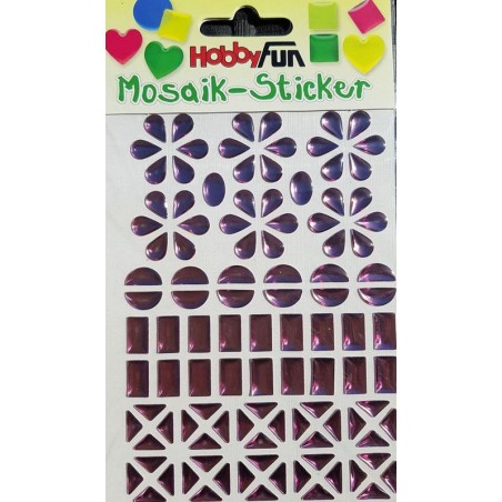Sticker mosaïque 8 - 14 mm fleur vieux rose