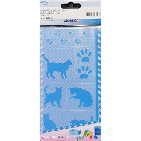 Pochoirs adhésifs 20 x 10 cm Chats